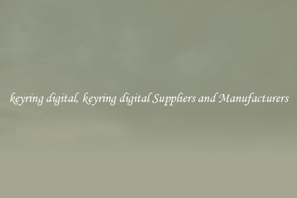 keyring digital, keyring digital Suppliers and Manufacturers