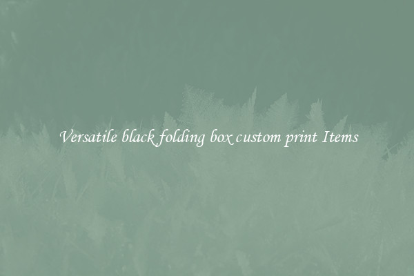 Versatile black folding box custom print Items