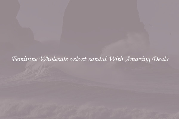 Feminine Wholesale velvet sandal With Amazing Deals