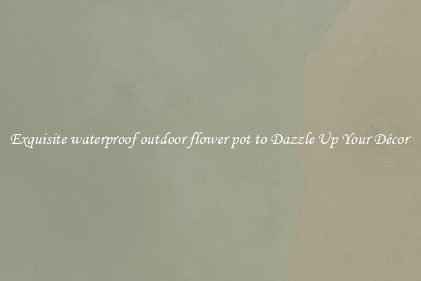 Exquisite waterproof outdoor flower pot to Dazzle Up Your Décor 