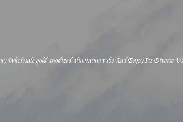 Buy Wholesale gold anodized aluminium tube And Enjoy Its Diverse Uses